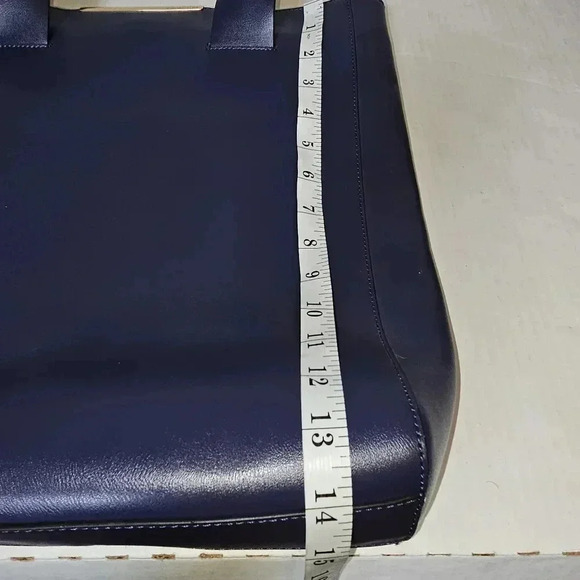 BCBG BCBGMAXAZRIA WOMEN BLUE/PURPLE TOTE 100% LEATHER TOP HANDLE SHOULDER BAG - Picture 10 of 10